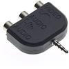 Keple Splitter Audio Con Cavo RCA Per Video E Audio Stereo | Adattatore Splitter AV Con 1 RCA Maschio A 3 RCA Femmina