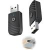 coalwop 2PCS 3 in 1 Trasmettitore e Ricevitore Bluetooth 5.0 per TV USB Adattatore bluetooth per tv con 3,5mm Audio, Portata 15m (10m Interni) Plug-and-Play Compatibile con PC, Auto