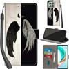 Haninsuze Cover per Honor X6C/X6B, ala | Pelle PU Portafoglio, Porta Carte, Magnetica, Libro, Antiurto Custodia