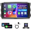 VECHTEL 4G 64G VECHTEL 9Autoradio Bluetooth per Mercedes Benz Smart Fortwo 451 2005-2010 Carplay Android Auto Wireless,Android 15,DSP EQ,Wifi GPS Navi,Mirror link,RDS/FM Radio con Retrocamera AHD