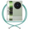 ANFAIRLACE Cover Cordino Compatibile con Vivo X300 Ultra, Custodia Trasparente TPU Morbido Silicone Laccio Chiaro Case, Verde