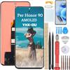 YHX-OU 6.7'' AMOLED Nero LCD Schermo per Honor 90 Honor 90 5G REA-AN00 Rea-NX9 LCD Display Touch Screen Digitizer Ricambio Assembly con Utensili Inclusi E Vetro temperato(Supporto Impronte digitali)