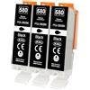 Yowell PGI-580 XXL PGBK Cartucce per Canon 580 PGBK 580XL PGI580 Nero per PIXMA TR7550 TR8500 TR8550 TS705 TS705a TS6250 TS6300 TS6350a, Confezione da 3