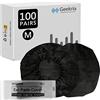 Geekria 100 paia di copriauricolari monouso confezionati singolarmente, compatibili con cuffie over-ear e MRI, cuscinetti elastici sanitari (M, nero)