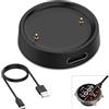 SenMore Adattatore Caricatore di ricarica USB C per Amazfit Active 2/Active 2 Square/Bip 6 Smartwatch, Base di ricarica con cavo di ricarica tipo C da 3,3 ft/1 m, Nero