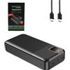 PATONA Power Bank Stark 4.0 | PD22,5 W | 20 000 mAh, 74 Wh | Tipo: polimeri di litio | Uscita: 2 X USB-A - 1 X USB-C 5 A max. | dispositivi di protezione - sovraccarico, scarica profonda
