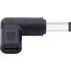 cablecc USB 3.1 tipo C femmina USB-C a DC 12 V 5,5 x 2,1 mm maschio angolare 90 gradi adattatore PD emulatore trigger
