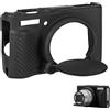 lasuroa Custodia Silicone per Canon Powershot SX740 / SX730, Custodia Protettiva Morbida Nera per Fotocamera Accessori Copri Fotocamera Leggeri e Lavabili, Facile da Installare