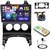 Hikity 4+64GB Android 15 Autoradio per Peugeot 3008 5008 2009-2015 con Wireless Carplay Android Auto, 9 Pollici Touch Screen con Navigatore GPS Bluetooth WiFi FM/RDS Retrocamera