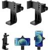 Futuhada Supporto Smartphone Cavalletto Attacco Smartphone Treppiede Adattatore Universale Supporto Girevole Verticale Clip Per Cellulare Compatibile per Treppiedi Selfie Bastone, Rotante 360°