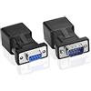 SIENOC 1 set (2pcs) Coppia DB9 RS232 9Pin Adattatore VGA Prolunga VIA CAT5e/CAT6/RJ45 Cavo Adapter Kit Extender fino a 100ft