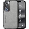 Kepuch Silklike Cover per Vivo Y19s 4G - Custodia Case Piastra Metallica Incorporata - Grigio