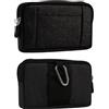MXFDOKD Borsello da Cintura Uomo Piccolo, Custodia per Cellulare a Sacchetto, Nero Orizzontale Marsupio Porta Telefono Zip Portacellulare Cintura Uomo Fondina Smartphone Borsello Carte Portamonete con Zipper