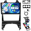 Rimoody 6G+128G 8 Core Wireless Carplay Android Autoradio pour Peugeot 3008 2009-2016 9 Pollici Autoradio 2 Din con Android Auto GPS Navi WiFi Mirror Link Bluetooth FM/RDS/DSP EQ/SWC Telecamera Posteriore