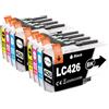 Yowell 8 LC426 Cartucce Compatibili con Brother LC426 LC-426XL Multipack
