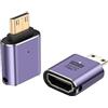 PNGKNYOCN Adattatore Mini HDMI a HDMI, 48 Gbps 2.1 versione Mini HDMI maschio a HDMI femmina convertitore adattatore supporto 8 K @60 Hz, 4 K @120 Hz, HDR, eARC per HDTV, laptop, tablet, fotocamera