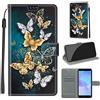 TOMYOU Cover per Huawei Y6 2018 / Honor 7a, farfalla dorata