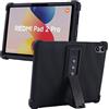 MEMELOKA Cover per Xiaomi Redmi Pad 2 PRO 12.1 Pollici, Custodia Antiurto in Silicone Morbido Protettiva con Supporto[Protezione da Caduta], Nero