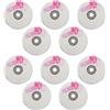 PUSOKEI CD Vergini per Masterizzare Musica, Dischi CD R Vergini 52X 730 MB di Registrazione Ad Alte Prestazioni, Compatibili con la Maggior Parte delle unità CD R, Perfetti per (10PCS)