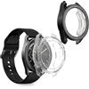 kwmobile Set 2x Custodia Smartwatch Compatibile con Xiaomi Watch S3 Cover - Case Silicone Protezione Orologio Fitness trasparente/nero