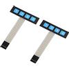 HALJIA 2PCS Tastierino Numerico a Membrana, 4 Tasti, Matrice 1 x 4 Super Sottile per Arduino