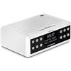 Nordmende Transita 115 - Radio sveglia digitale (radio DAB+/FM con doppia sveglia, timer per sonno, funzione snooze, display OLED con orario e informazioni visualizzate, 3 watt) bianco