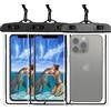 BSITSSS 3 Pezzi Custodia Impermeabile Smartphone, Universale Custodia Subacquea Smartphone IPX8,Custodia Cellulare Impermeabile per iPhone 14-11 Pro Max XRX, Sam_sung S23, Hua_wei, Xiao_mi Fino a 6,7