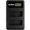 Norifon EN-EL14 Doppio Canale LCD USB Caricatore per Nikon Coolpix P7000