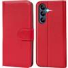 Verco Custodia a libro per Samsung Galaxy A55 5G, per Samsung A55 5G, colore: rosso