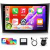 Hodozzy 【4+128G】Hodozzy Carplay Autoradio per Volvo XC90 2004-2013, 10 Pollici Schermo In-Cell Stereo Auto Bluetooth 5.0 con Android Auto/EQ/GPS/Wifi/RDS/USB/SWC
