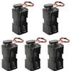 WMYCONGCONG Confezione da 5 4 supporti per batterie AA da 1,5 V con connettore a scatto standard e alloggiamento in plastica rigida tipo I (4AA)