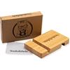 HaushaltsFuchs® 100% FSC® Supporto in bambù per smartphone e tablet - Supporto in legno per cellulare e scrivania - Supporto per cellulare da tavolo compatibile con iPhone, iPad, Samsung UVM.