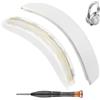 SOPROM Fascia di ricambio in pelle proteica, compatibile con cuffie Bose QC35 & QuietComfort 35 II (QC35 ii),Facile Installazione Fai-da-te(Bianco)