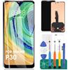SRJTEK Not Original Compatibile per Huawei P30 Schermo LCD di Ricambio Display ELE-L29 ELE-L09 ELE-L04 Touch Digitizer Panel Sensore Vetro Kit Lente (Nero Senza Telaio)(No Fingerprint)