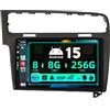 BXLIYER SXAUTO ¦ 8G+256G, 8-Core ¦ Android 15 IPS Autoradio Per Golf 7 (2013-2018) - Senza fili Carplay & Android Auto - LED Camera + MIC - DAB Fast-boot Volante 360-CAM WIFI DSP - 2 Din 10.1 Pollici - Grigio
