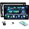 CAMECHO 4+128G Android 15 Autoradio 9 Pollici per Ford Fiesta Focus Transit Connect Kuga Mondeo Smax con Telecamera Posteriore, Wireless Carplay Android Auto Radio Bluetooth con WIFI GPS FM/RDS