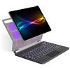 TECHGEAR Custodia con tastiera magnetica per Samsung Galaxy Tab S10+, S9+, S9 FE+, S8+, S7+, S7 FE 12,4, supporto flottante con trackpad di precisione, retroilluminazione a 7 colori, layout QWERTY UK