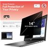 BERSEM Schermo privacy per laptop da 14 pollici per monitor del computer con rapporto 16:10, filtro anti-riflesso blu rimovibile per schermo privacy per laptop da 14, anti-spia, antigraffio, blocco
