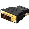 HeyNana - Adattatore DVI - HDMI, bidirezionale DVI-D maschio HDMI femmina con connettori placcati in oro