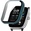 SeNool Custodia Compatibile con Amazfit GTS 4 Mini, PC Cover Rigida con Vetro Temperato Protezione di Schermo, [Durezza 9H] Case Compatibile con Amazfit GTS 4 Mini - Verde