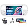 Inefala [2+64G]Inefala 7 Pollici Autoradio Android 15 per Fiat 500 (2007-2015) 2 DIN Schermo con Wireless CarPlay Android Auto FM RDS GPS Bluetooth WiFi Comandi al Volante Telecamera Posteriore