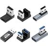 AOUZOVLI 6 Pezzi Adattatori USB, Cavo USB 90 Gradi, Connettore-USB, Supporta La Ricarica Rapida E Il Trasferimento Dati A 10 Gbps 5 V/3 A, Compatibile Con La Maggior Parte Dei Dispositivi USB