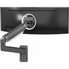VIVO Braccio per monitor ultrawide in alluminio resistente di alta qualità per schermi fino a 49 e 20 kg, montaggio a parete singola, altezza pneumatica, max VESA 100 x 100, nero, MOUNT-V101G1