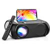 Winnes Videoproiettore Proiettore Portatile per Smart Home Theater 1080P HD WiFi Bluetooth Mini Proiettore per PC/Smartphone Compatibile con iOS&Android/PS4/TV/PPT/Home Cinema,con Lampada,Cavo AV&HDMI