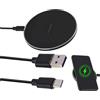 Uliwamowi Caricatore Wireless 20W, Caricabatterie Senza Fili per iPhone 16 15 14 13 12 11 SE X 8 e Samsung Galaxy S23 S22 S21 S20 S10, Caricabatterie Wireless Universale con Protezione Intelligente, Sottile