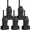 Retevis RB668 Walkie-Talkie 5 Pezzi, Professionali PMR446 (CE/RED Certificato), Ricaricabile 1200mAh, Allarme SOS+Torcia LED, per Ristorante/Supermercato/Magazzino, Adulti e Aziende Piccole (Nero)