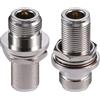 Vecys 2 PCS N Adattatore per Connettore a Paratia Femmina Adattatore Cavo Coassiale Passaparete Tipo N Femmina a Tipo N Femmina 50 Ohm per Antenna WiFi Radio CB