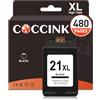 COCCINK 21XL Cartuccia d'inchiostro per HP 21 XL Compatibile Con PSC 1410 OfficeJet 5610 4355 Fax 3180 Deskjet D2360 D2460 D1530 F335 F380 F390 F2180 F2290 3940 F2110 F2180 F2280 F370 F4180 Nero