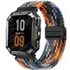 GIOPUEY 22mm Cinturini Magnetica Compatibile con Blackview W60/W70 Pro/W80 PRO, Cinturino in Morbido Nylon Intrecciato [Unisex] [Traspirante] - Colourful