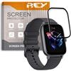 REY Pellicola salvaschermo 3D per AMAZFIT GTS 3 - AMAZFIT GTS 4, Nero, Vetro temperato, Copertura Completa, Pellicola Protettiva Protezione Schermo, 3D / 4D / 5D
